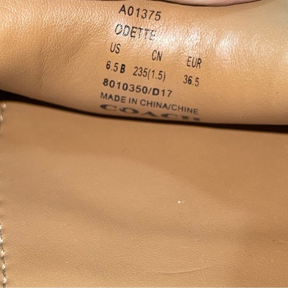 Coach Odette Leather Loafers Woman  Shoes Size 6.5 - Picture 7 of 8